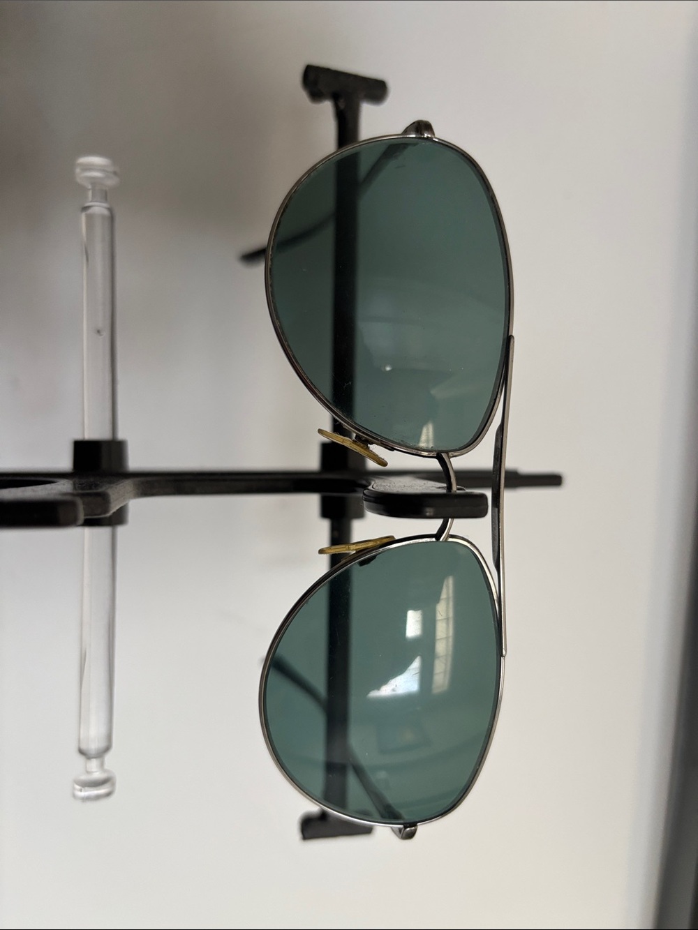 Giorgio Armani Classic Aviator Sunglasses with smoke gray Lenses